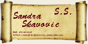 Sandra Škavović vizit kartica